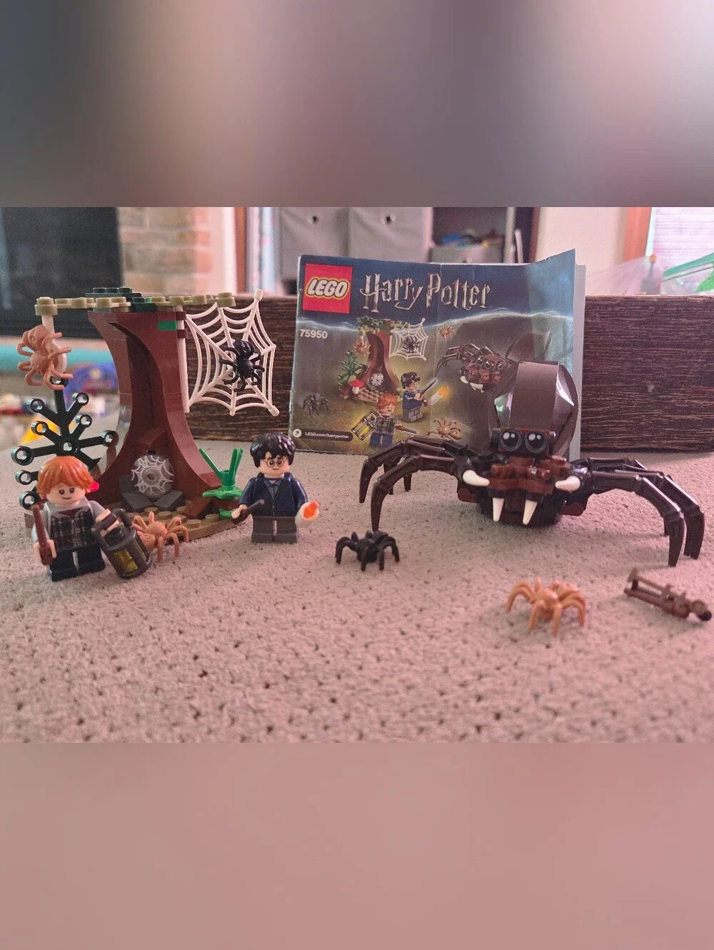 LEGO Harry Potter Aragog's Lair (75950) Minifigures, instructions manual, no box